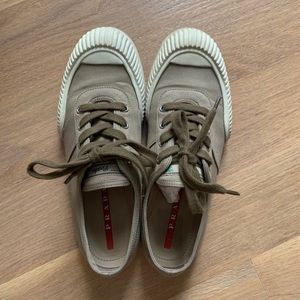 Women's PRADA Canvas Sneakers Low Tops 39